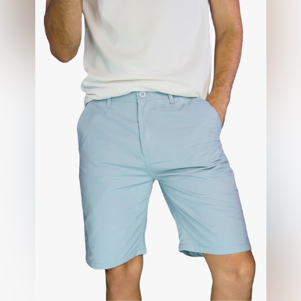 Men's Gray Flat Front Golf Shorts waist 38